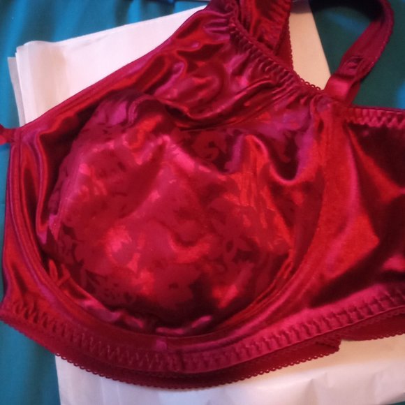 AVENUE BODY Women's 2 tone Cranberry BRA size 46C  UNDERWIRE ADJ hooks n straps - Picture 6 of 8